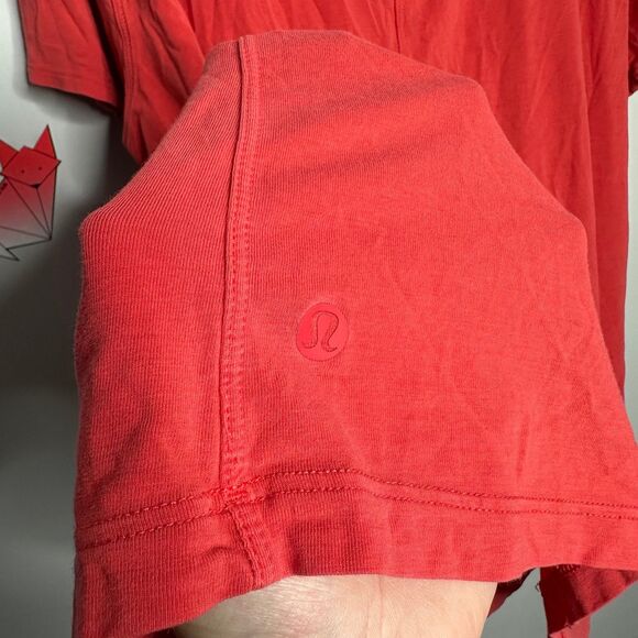 Lululemon All Yours Boyfriend Tee T-Shirt Top - Magma Red - Size XL XXL - Picture 8 of 11